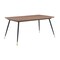 Armen Living Messina Modern Walnut and Metal Dining Room Table LCMSDIWA - alternate 1